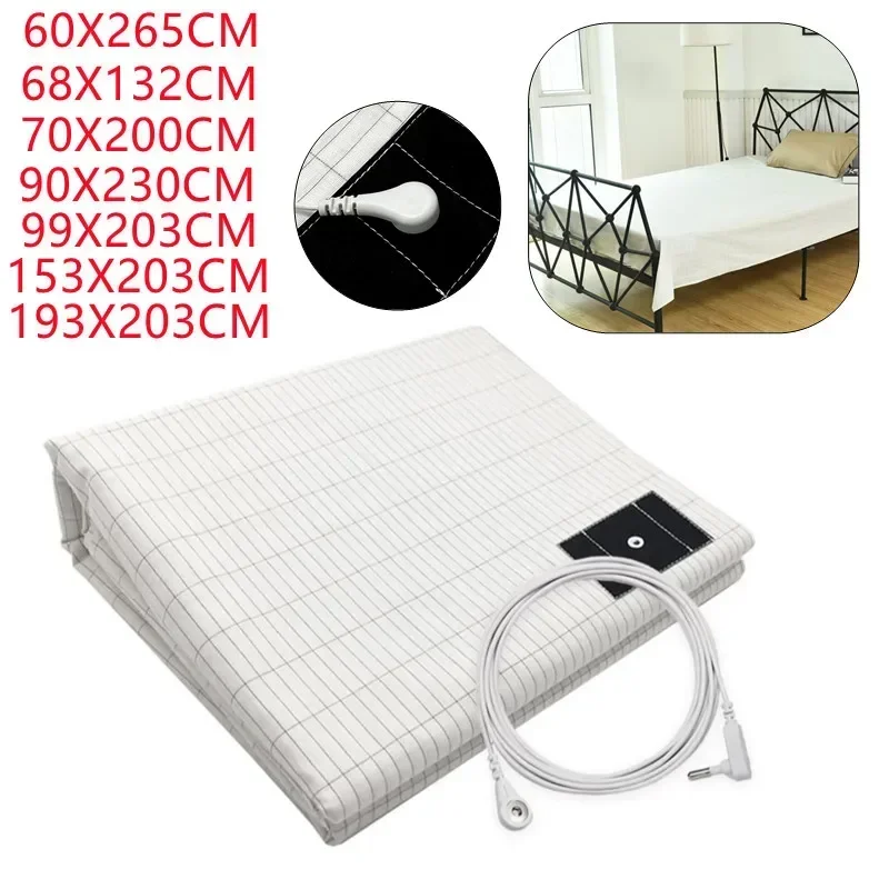 Soft and Conductive Grounding Sheet 95% Cotton and 5% Silver Fiber Composition Improve Sleep Easy to Use 193X203CM/70X200CM cotton bedsheet silver fiber bedsheet bed sheet