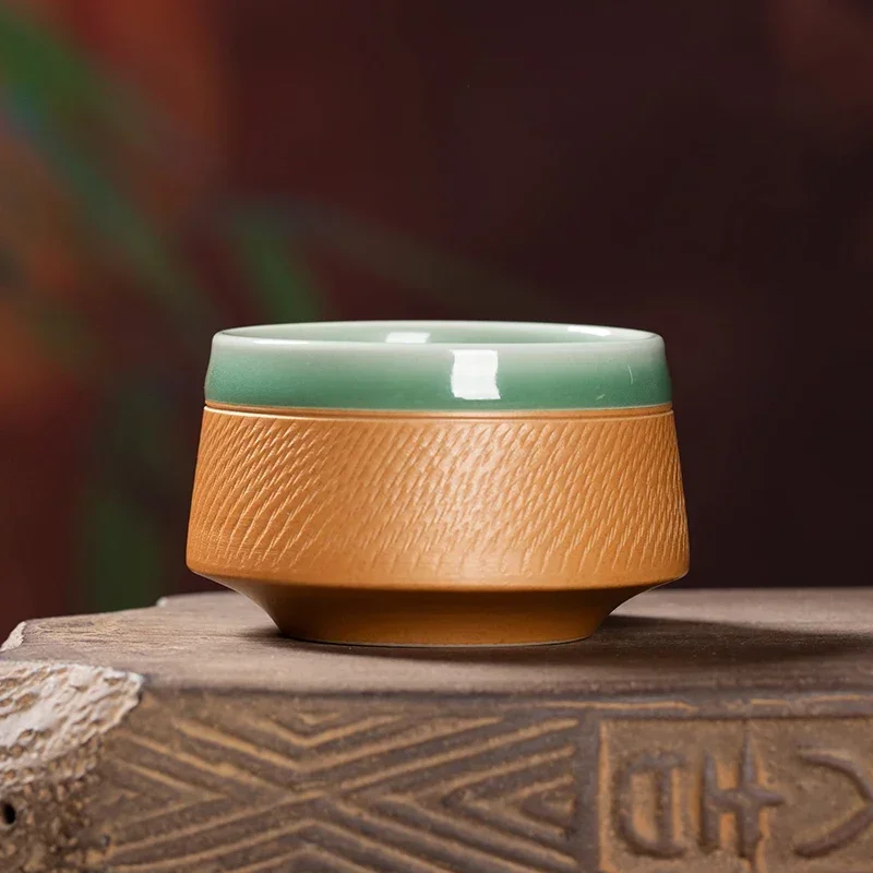 

Chinese style Longquan celadon kungfu tea cup high-end Master Cup personal authentic high-end ceramic tea cup tea