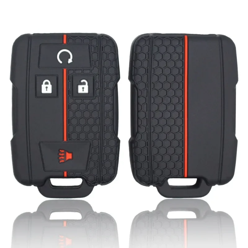 Silicone car key case for Chevrolet Colorado Silverado 1500 2500HD 3500HD GMC Yukon Sierra Canyon remote key protector key case cover key case remote control case cover