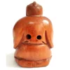 RS436, Collectible 20 Years Old 2" Hand Carved Japanese Boxwood Netsuke, Elder Man Figurine, People Sculpture, Small Ornaments 4