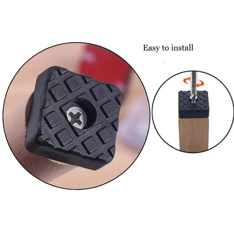 Non Skid Legs Pad Bumpers Pads Non Slip Feet Pads with Screws Square Shape Carpet Floor Protector for Tables Chair Sofa 12Pcs chair leg caps,furniture gliders,furniture foot mats,chair leg protector,furniture foot protector,furniture leg pads,furniture foot pads,furniture leg caps,rubber furniture feet pads