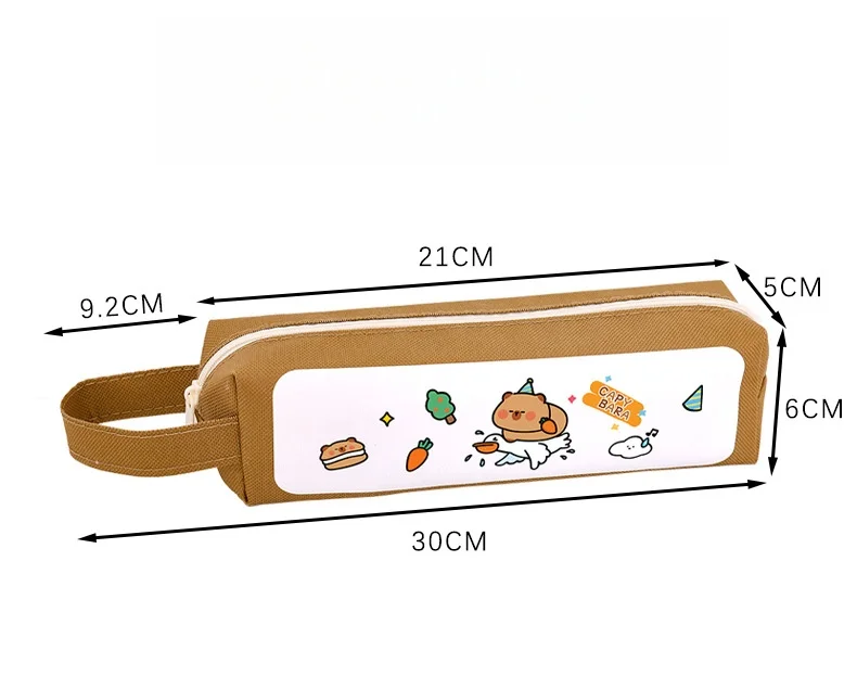 튼튼한 원단의 카피바라 필통, 학생용 학교 용품 정리함 (교실 상품 및 파티 선물용)