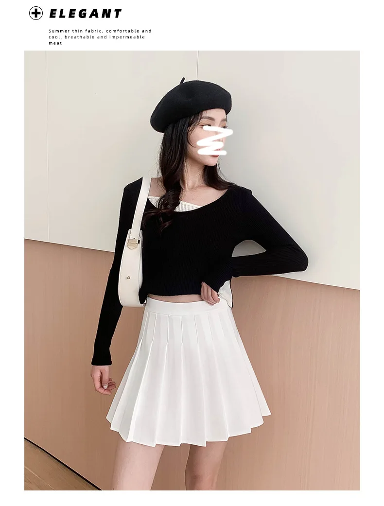 white tennis skirt 2022 High Waist Women Pleated Skirt JK Summer Japan Sweet Preppy Style Girls Dance Mini Skirt Fashion Plaid Zipper Faldas Mujer black denim skirt