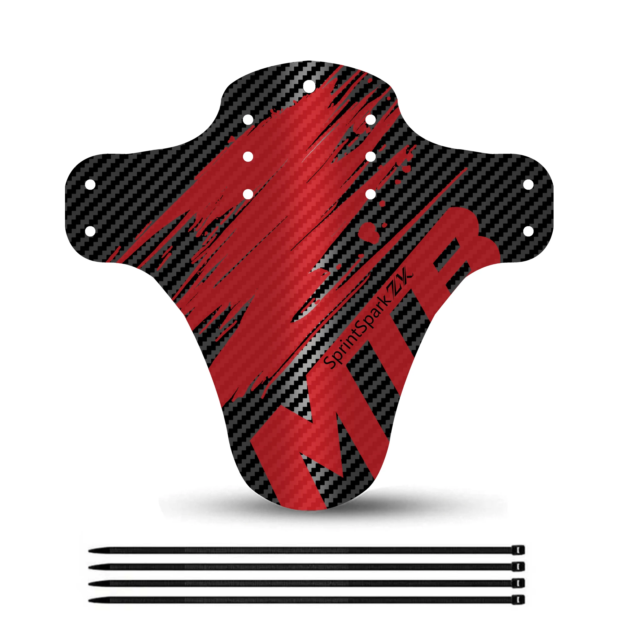 Upgraded Ultra-Light Carbon Pattern Bicycle Mudguards in Six Colors