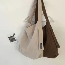 Women Corduroy Bags New Canvas Retro Shoulder Bag Large Capacity Student Class Versatile Messenger Bag Handbags For Women