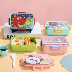 Cute Lunch Box for Kids Girls Boys with Compartments Bento Lunchbox School Child Leakproof Children's Food Snack Boxes New 2024