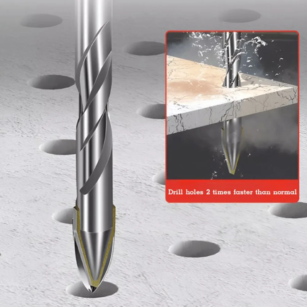 

Hex Shank Drill Bit Drill Bit 1/4\\\\\\'\\\\\\' Hex 10mm 3pcs/set 6mm Alloy Steel Grey Ceramic Tile Triangular Drill Bit