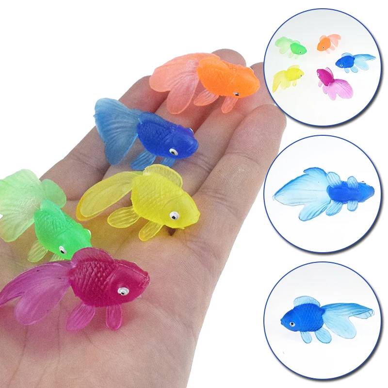 TOYANDONA 10 Pièces Poisson Rouge Doux De Simulation Décorations D'aquarium  Jouets De Bain Jouet De Bain pour Bebe Jouet De Poisson D'émulation Jouet