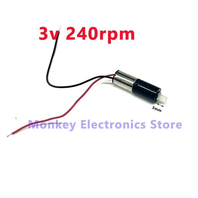 Gearbox Motor 47rpm 240rpm 1200rpm DC 3V 3.7V Mini 6mm Planetary Gear Reducer Motor Reduction Micro Coreless Motor DIY Robot Luggage