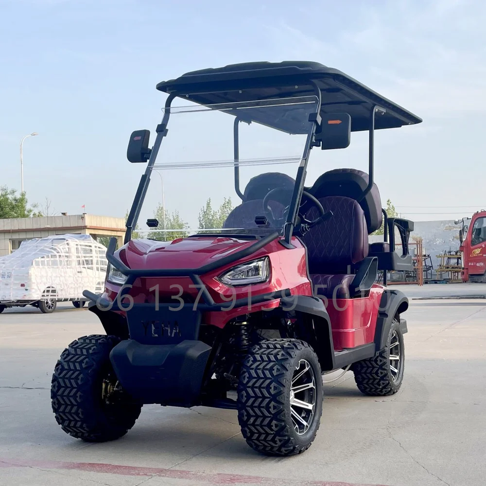 

2023 New Model Style 2 4 6 Seat Sightseeing Bus Club Cart Electric Golf Buggy Hunting Cart with 4 Wheel Disc Brakes