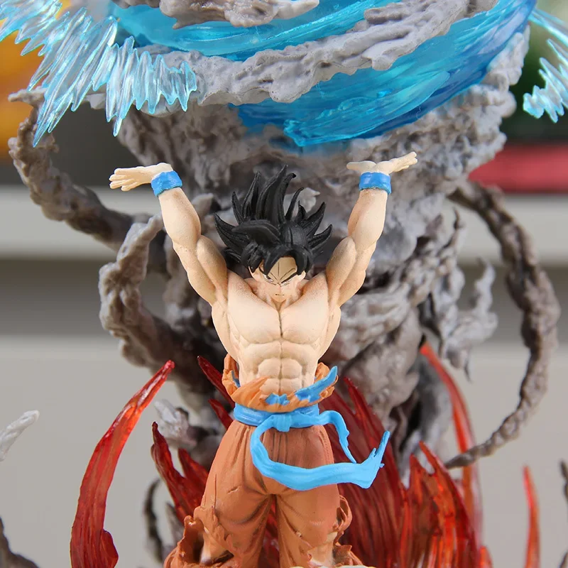 Anime Figures 25cm Son Goku Dragon Ball Super Genki Bomb Luminous Gk Figurine Pvc Statue Model Doll Collectible