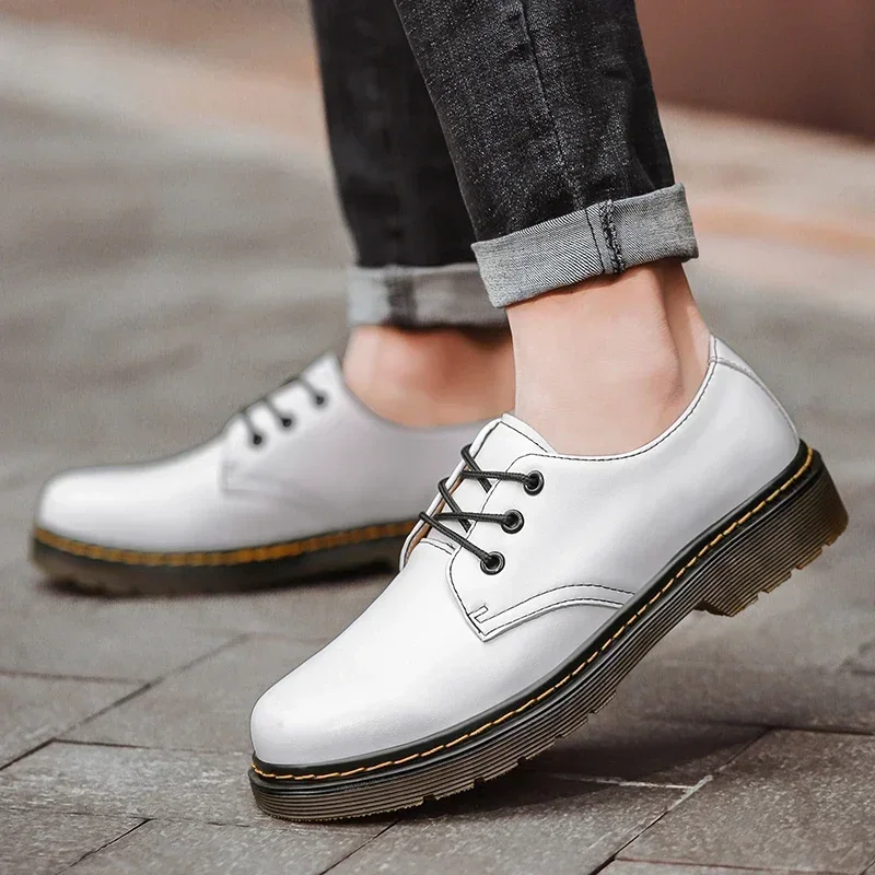 British Style Outdoor Safety Shoes Thick Bottom Oxford Shoes Lace Up Beef Tendon Outsole Work Casual safety shoes mens shoes