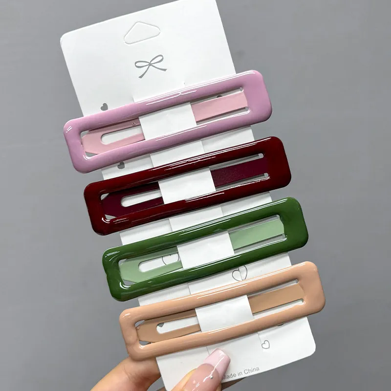 Übergroße Metall-Haarspangen für Frauen, tropfenförmige dreieckige BB-Clips für dickes, schweres Haar, seitliche Haarklammern, Haarspangen-Accessoires. – Detail 9