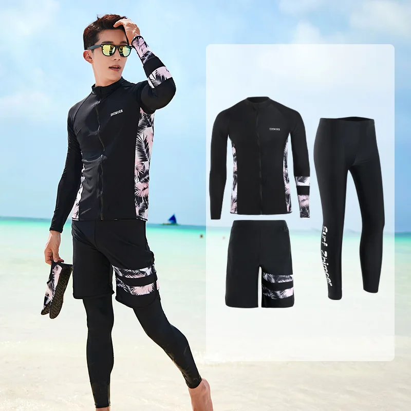 Women's 5pcs Rash Guards Tops & Bottoms Full Set Bathing Suit Wetsuit Sun UV Protect Workout Yoga Outfits Tracksuit Activewear - Image 2