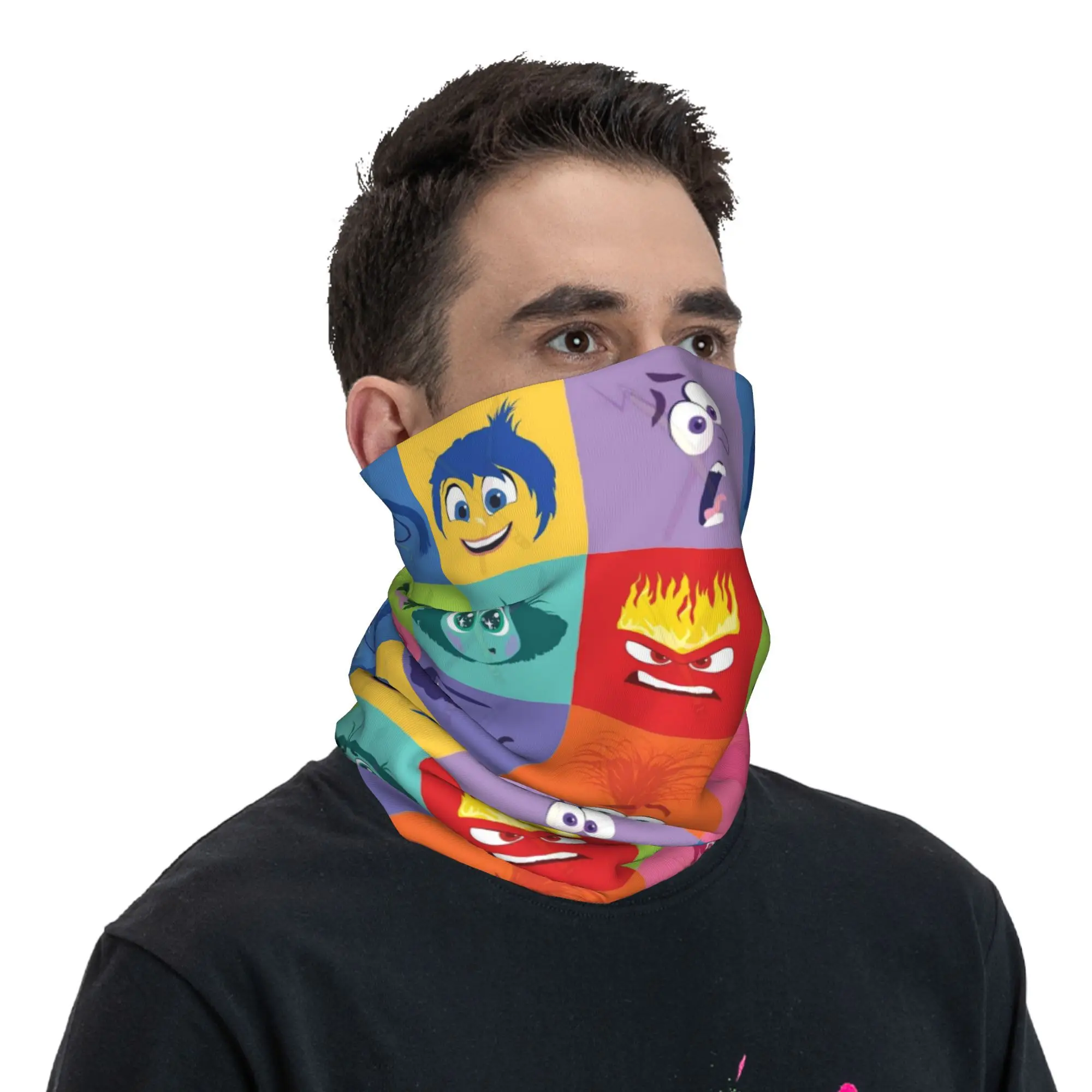 Inside Out Animes Bandana Neck Gaiter UV Protection Face Scarf Cover Men Women Headwear Tube Balaclava cycling bandana neck gaiter
