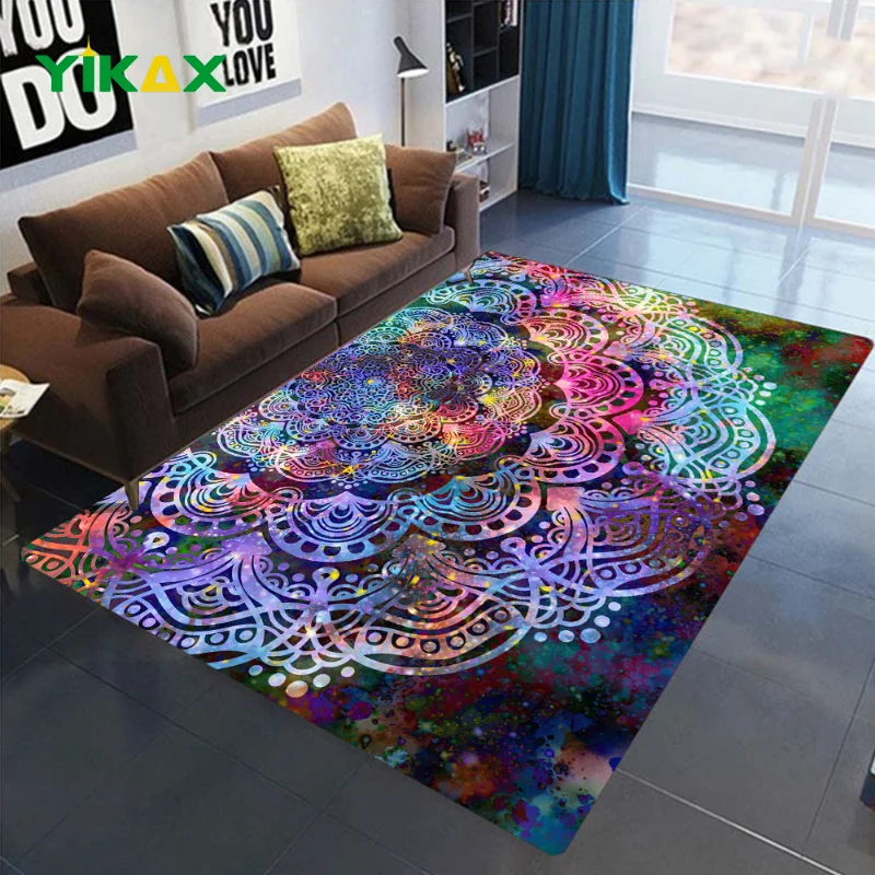 

Mandala Carpet Ethnic Style Vintage Living Room Hallway Floor Entrance Mats Bedroom Kitchen Sofa Area Non-slip Rugs Home Decor