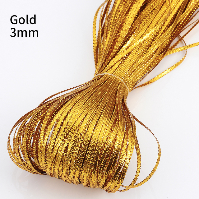 Rope Gold Silver Cord Gift Packing String Beading Thread for Jewelry Making DIY Braid Bracelet Tag Line Labels Mark Lanyard