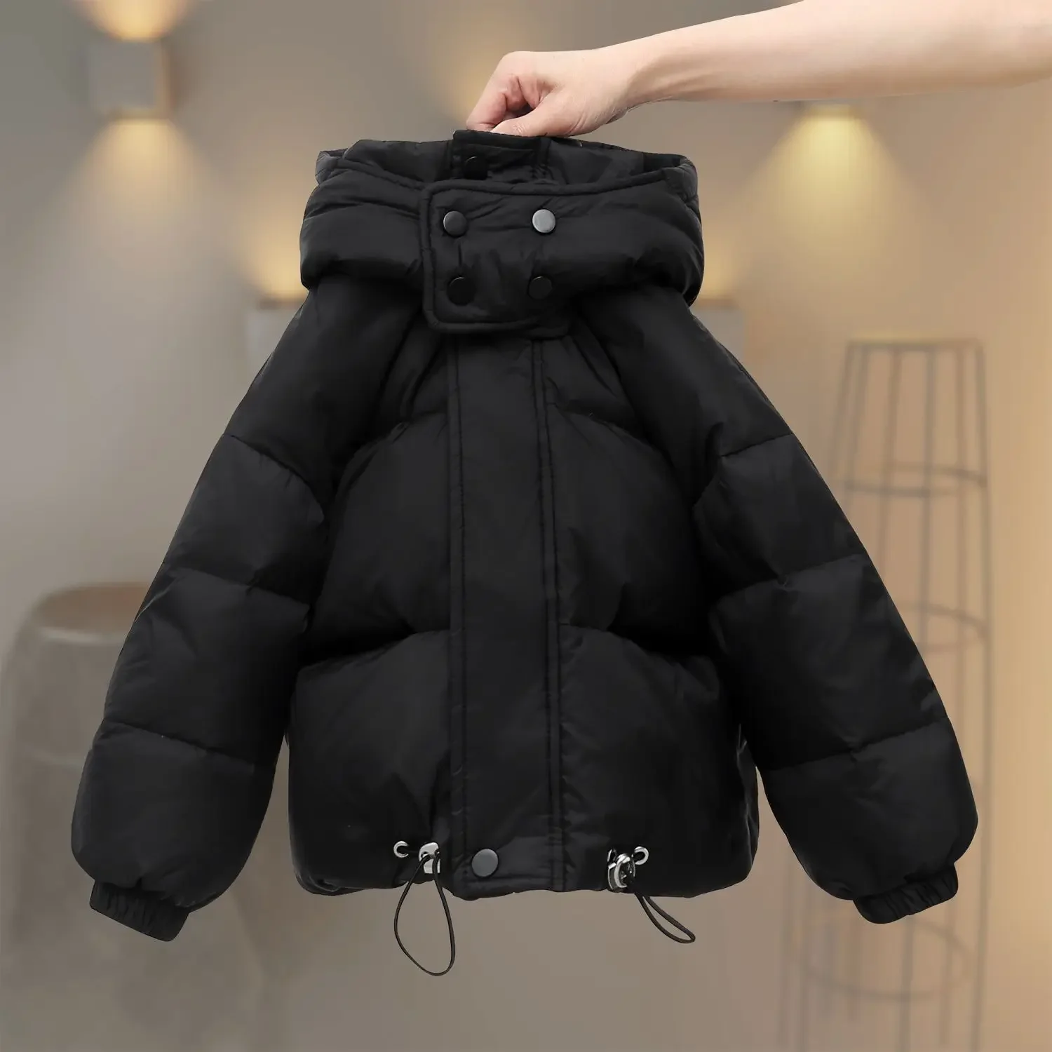 Korean Autumn Winter Children's Down Jacket Boys Girls Thick Hooded White Duck Down Jacket Teenagers Winter 3-12Y