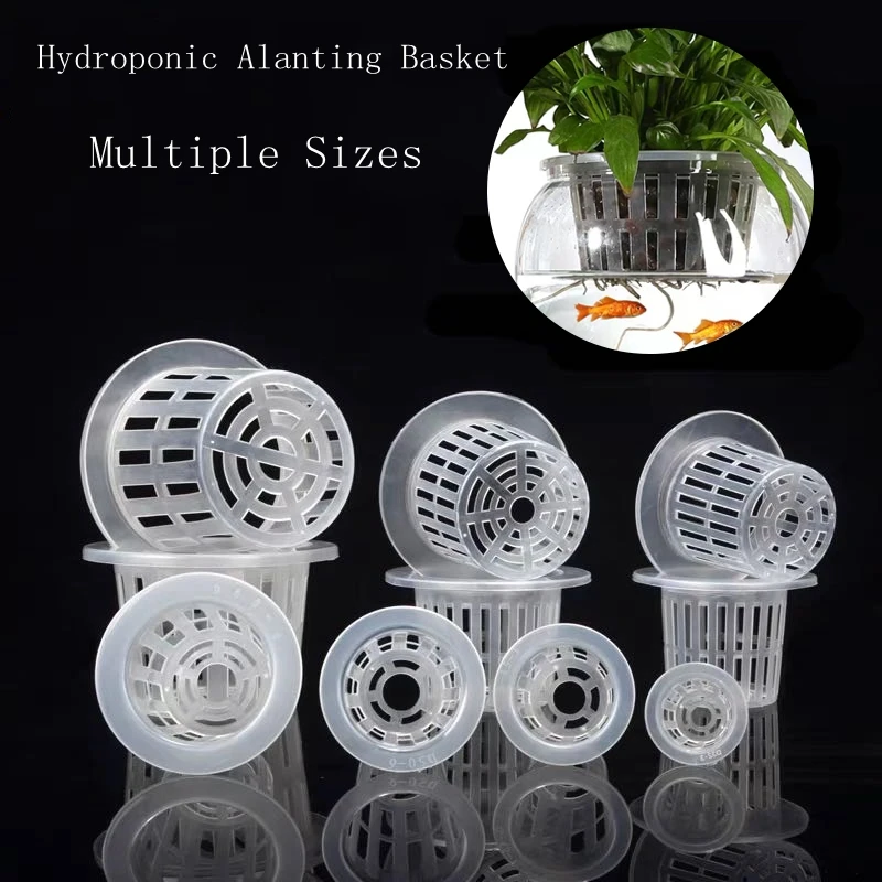 10pcs Hydroponic Planting Basket Air Permeable Seedling Raising Basin Plastic Planting Mesh Pots Garden Vegetable Soilless Grow