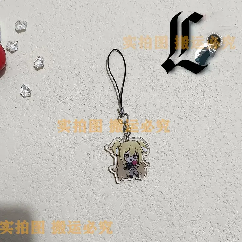 DEATH NOTE 휴대폰 체인, Yagami Light L Lawliet 아크릴 펜던트, 휴대폰 스트랩, 귀여운 로프 랜야드, 귀여운 걸이식 선물