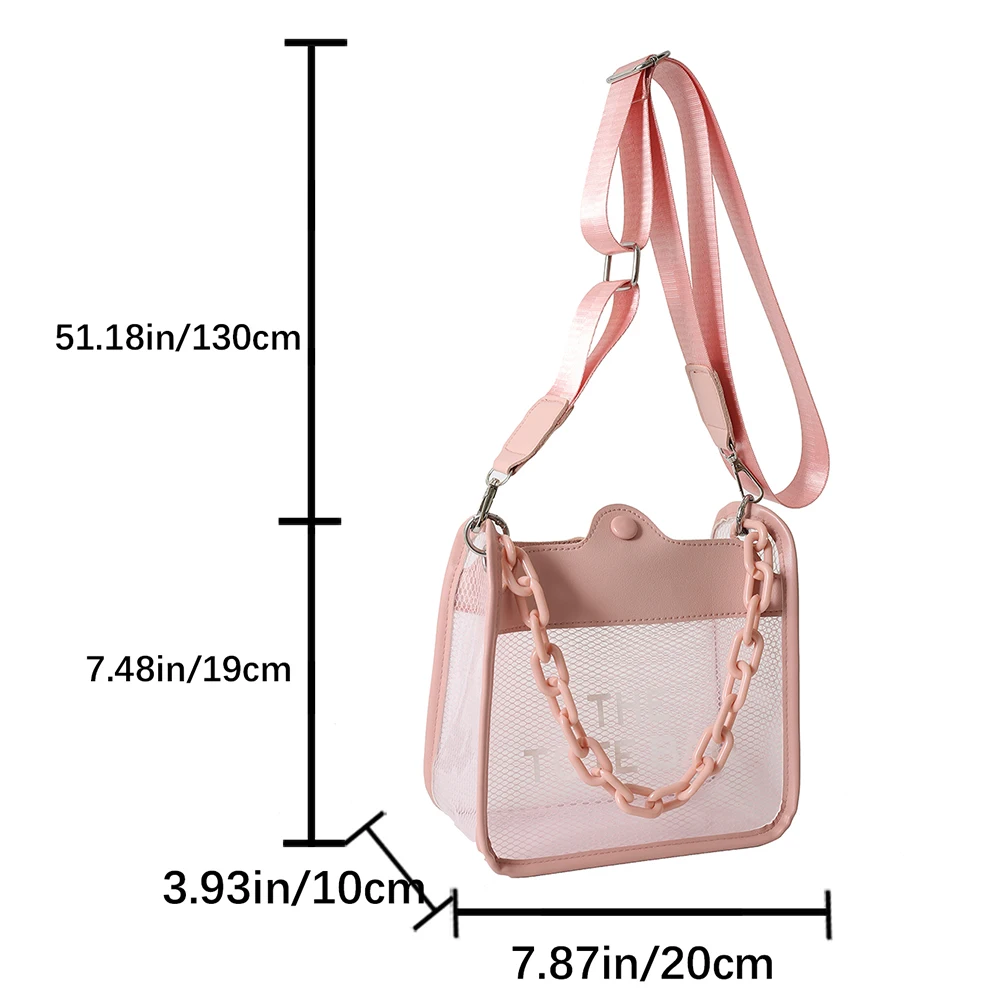 Dropship PVC Clear Crossbody Bags For Women Men Stadium Approved  Transparent Shoulder Handbag Small Square Phone Bag Outdoor Wallet Purse to  Sell Online at a Lower Price