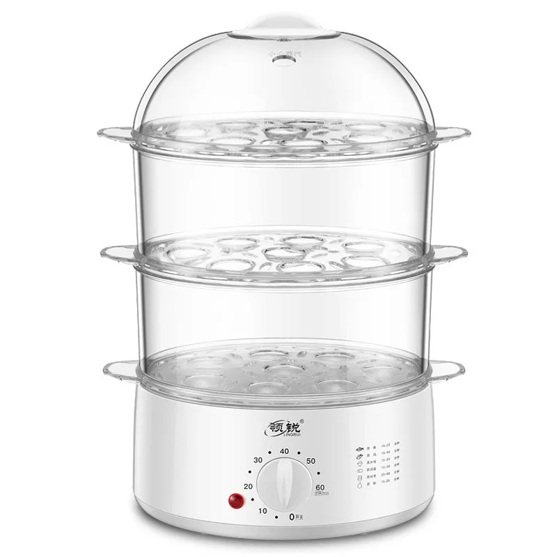 17QT Food Electric Steamer with 3 Tier Stackable Trays – SUSTEAS