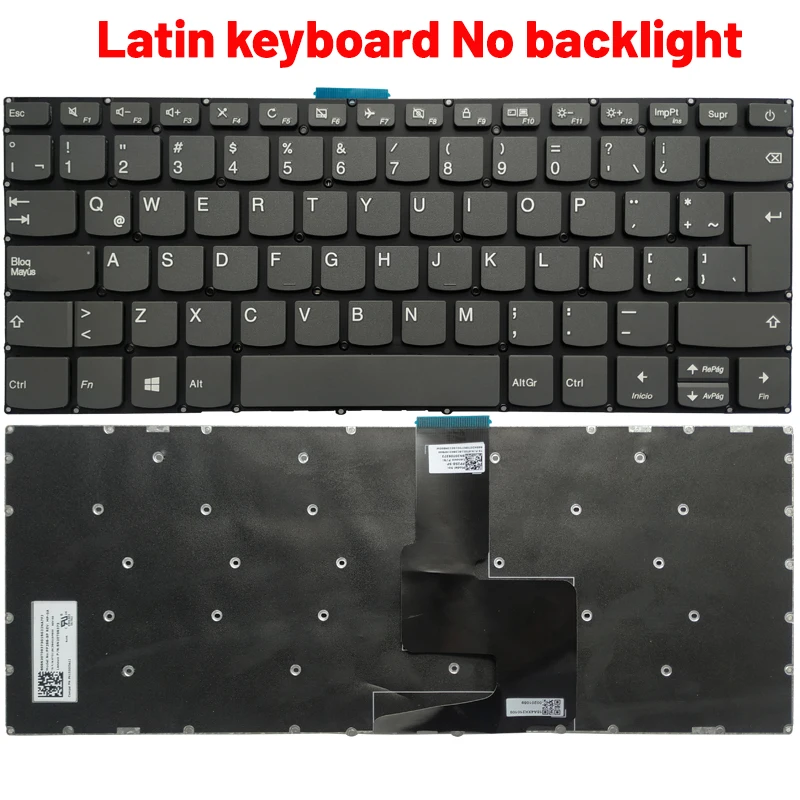 Teclado Latino do Laptop para Lenovo Ideapad 520s14 520s-14ikb 520s-14ikb 520s-14ikbr 330-14ast 330-14igm 330-14ikb S145-14 S145-14iwl us - Imagem 4