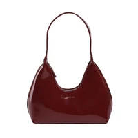 Sac à bandoulière en cuir verni pour femmes, marque de luxe, fourre-tout de bonne qualité, sac à aisselles étanche, couleur unie, sac à main pour femmes 5
