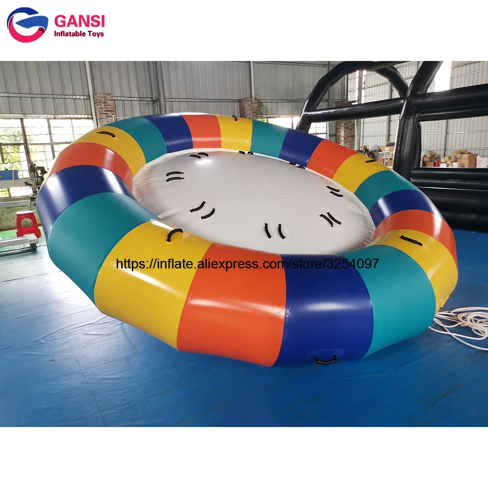 Crazy Inflatable Saturn Rocker Arrastre Water Ride Spinning Towable Disco Boat