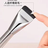 Pinceau de fond de teint Ultra fin, léger et fin, pour Contour du visage, plat, mélange de fond de teint, crème, pinceaux de maquillage 2