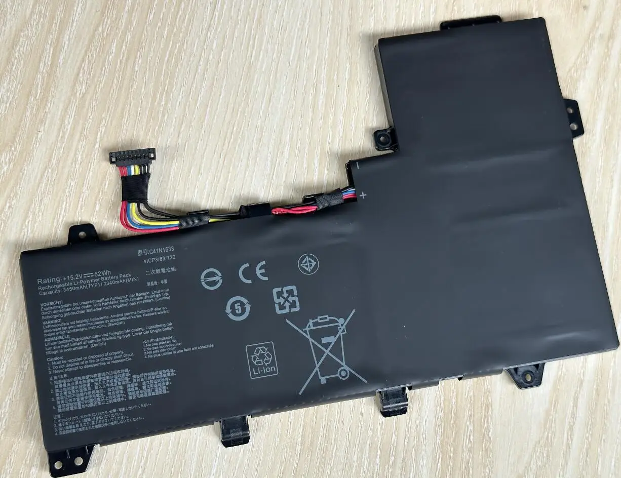 Bateria do Portátil para Asus Zenbook Flip Ux560uq Ux560ux Q526u Q524u Q534u Q534ux Ux560uq Ux560ux Ux560ux-fz025t 15.2v 52wh C41n1533 - Imagem 5