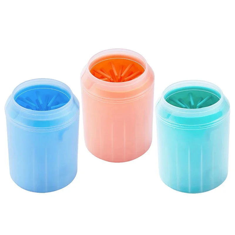 Dog Foot Cup Paw Washer Cleaner Dog Cat Foot Cleaning Brush Soft Silicone Paw Cleaning Bucket Accessories dog foot washer