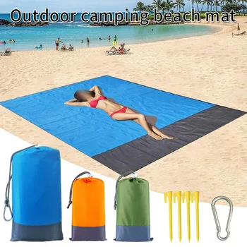Large Size Beach Towels Mat Sand Beach Blanket Sand Proof Oversized Pocket Beach Swimming Pool