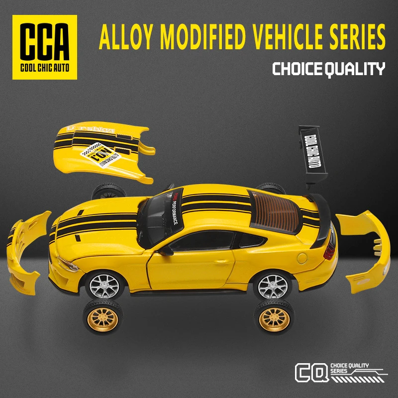 Ford Mustang GT2018 1:42 CCA 模型　カラー黄色 CCA 1:42 2018 Ford Mustang GT Alloy Toy Car Model Racing
