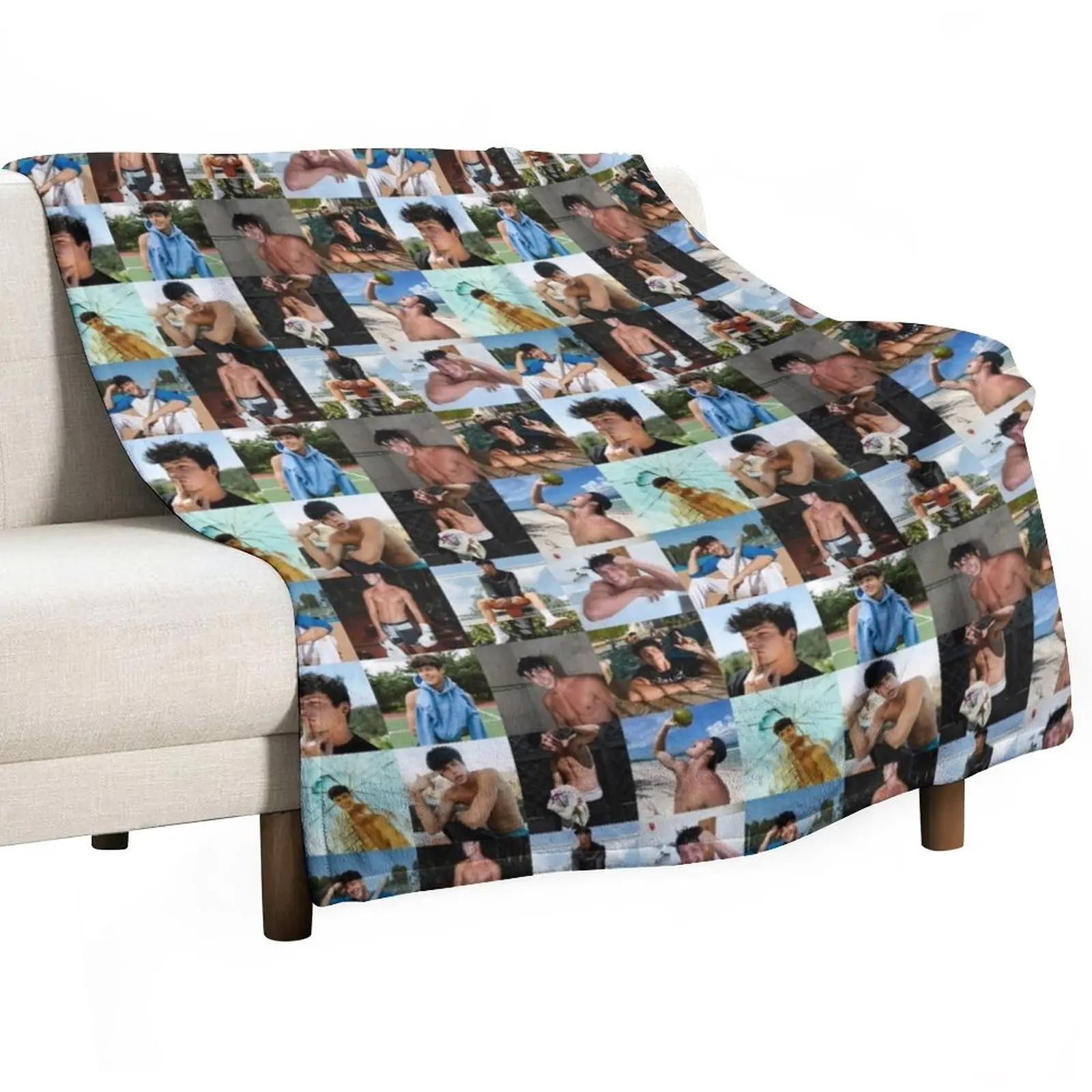 

Blake gray collage Throw Blanket wednesday Heavy Blanket Furry Blankets Multi-Purpose