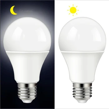 Led 램프 전구 및 조명 센서, 황혼부터 새벽까지 전구, A60 AC220V, 10W, 에너지 절약, 차고 장식, Led 야간 조명, 1-10 개