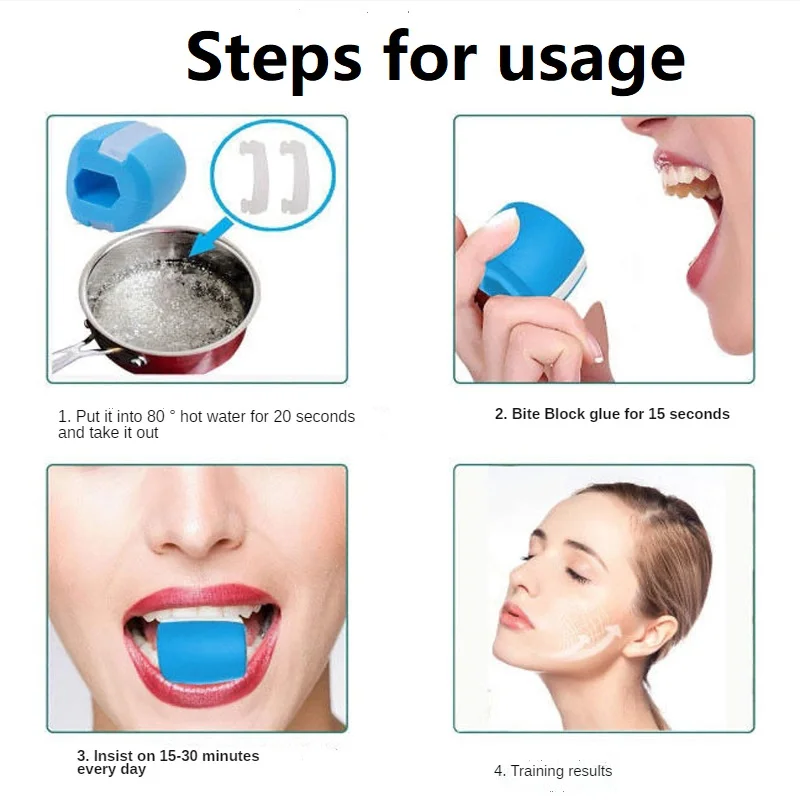 Silica Gel Lanyard Jaw Exerciser Face Stress Ball Jawline Muscle Facial Toner Cheekbones Trainer Gym Fitness Exercise Equipment