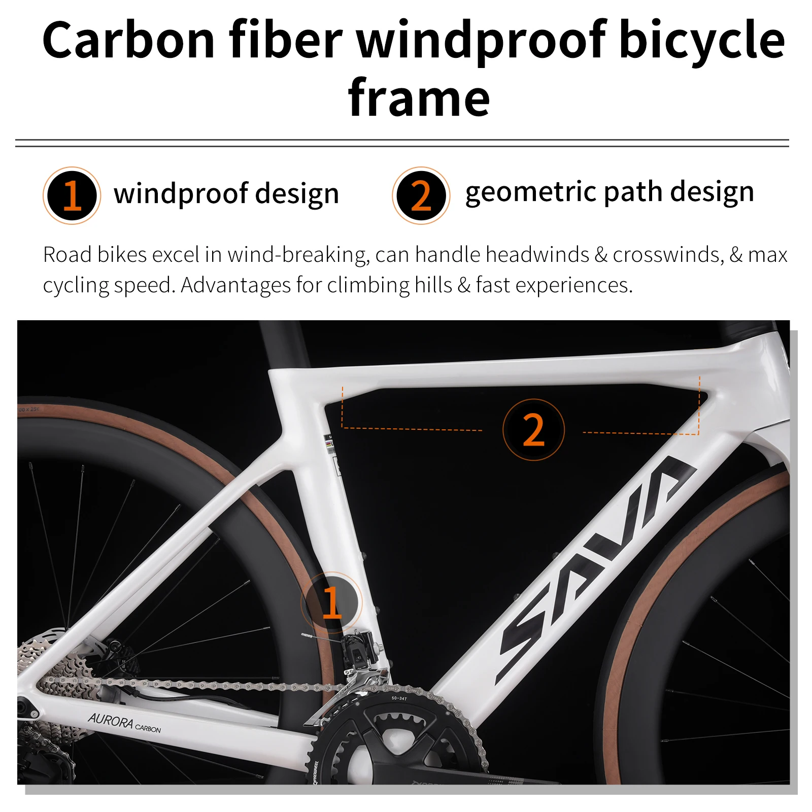 SAVA R08-7120 Complete full Carbon Fiber Road Bike 700c Adult