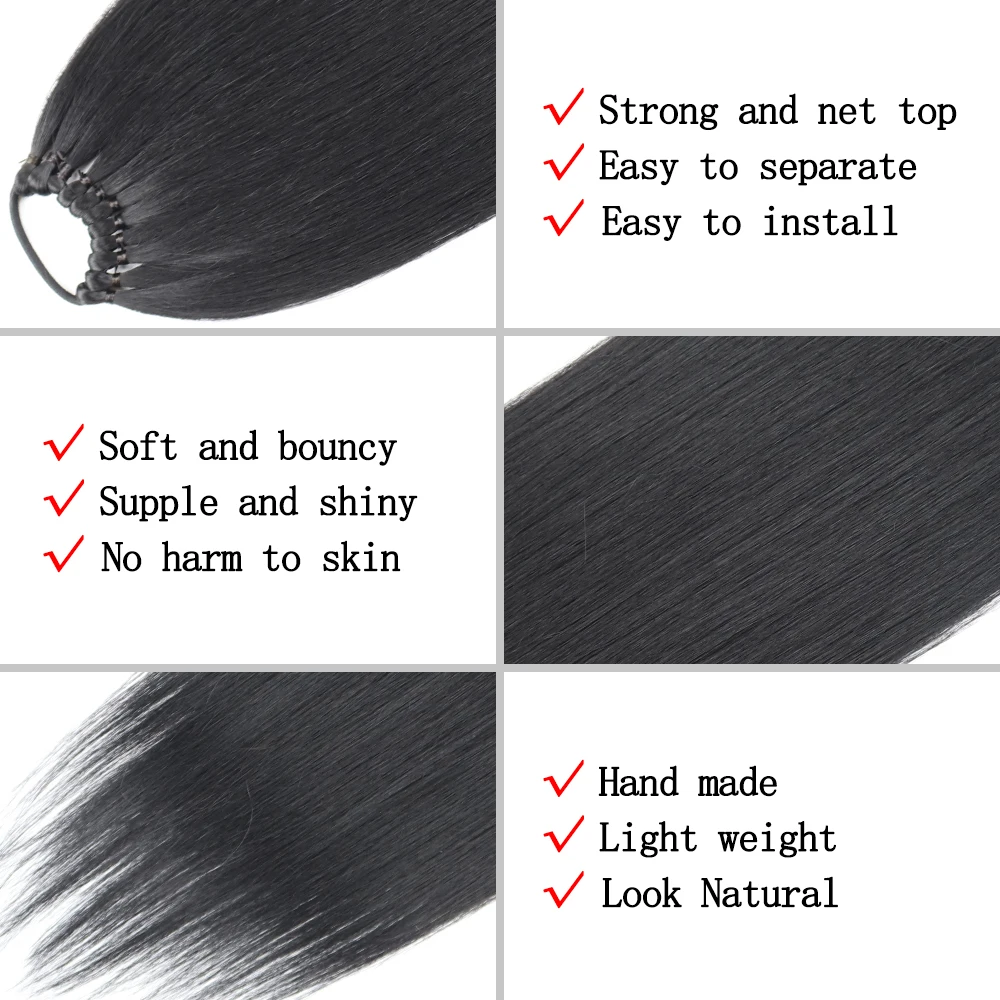 Clip In Ponytail Hair Extension Synthetic Ponytail 24Inch For Women
