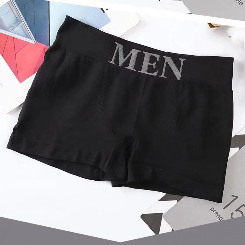 Men Boxers Mid Waist Seamless Casual Lightweight Men Briefs For