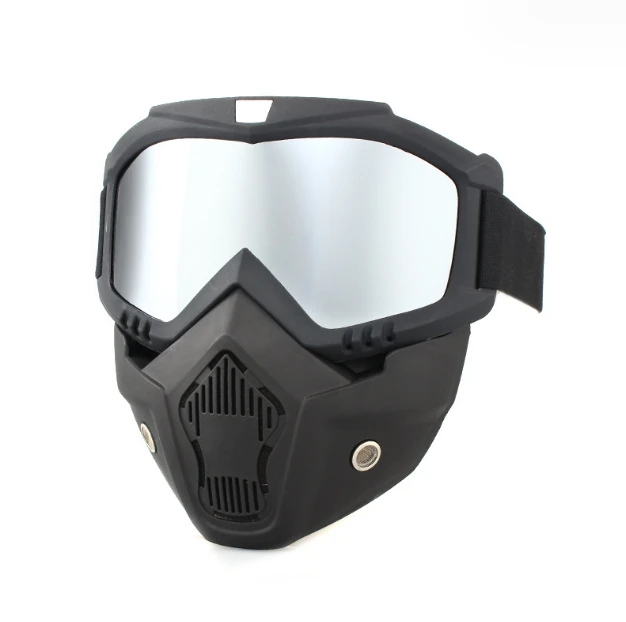 All-Terrain Tactical Cycling and Snowboarding Goggles with Detachable Face Mask