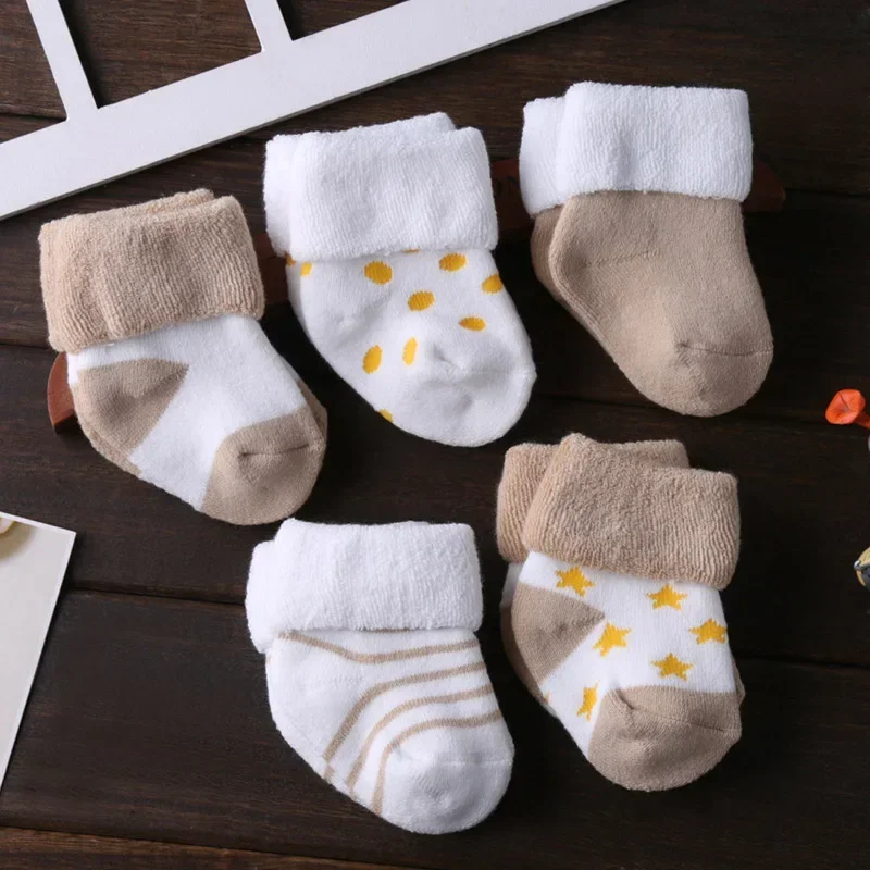 5Pairs unisex Non-Skid Baby Socks 3