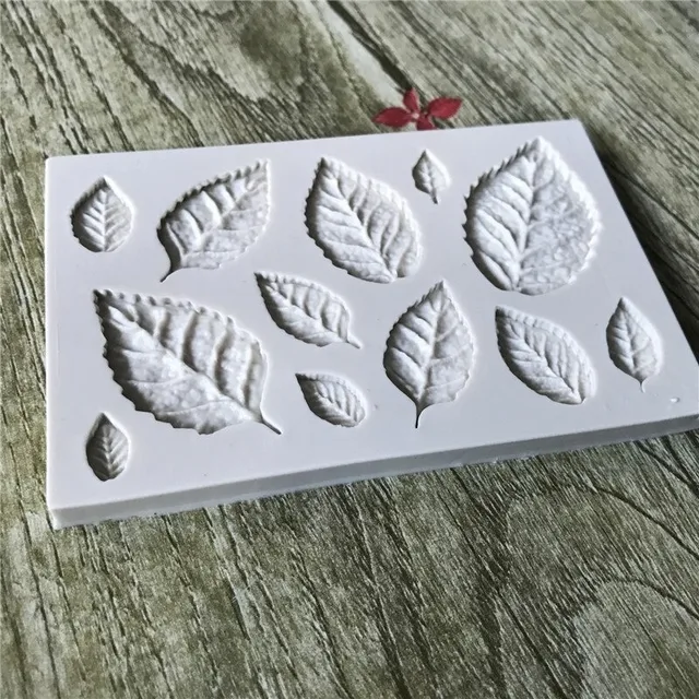1Pc, Rose Leaf Shape Chocolate Mold, 3D Silicone Mold, Leaf Shape Candy Mold, Fondant Mold, Gum Paste Mold, for DIY Cake Decorat 4