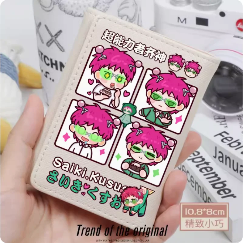Anime Saiki Kusuo Fashion Wallets PU Purse Card Holder Hasp Money Bag Cosplay Gift B1254