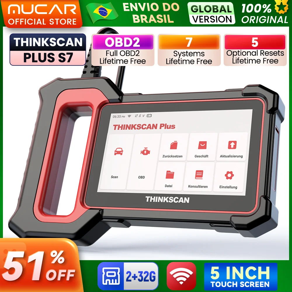 THINKSCAN-Ferramentas diagnósticas do carro, mais S4, S6, S7, OBD2, multi varredura do sistema, ABS, SRS, ECM, TCM, BCM, IC, leitor de código da restauração da C.A., auto varredor