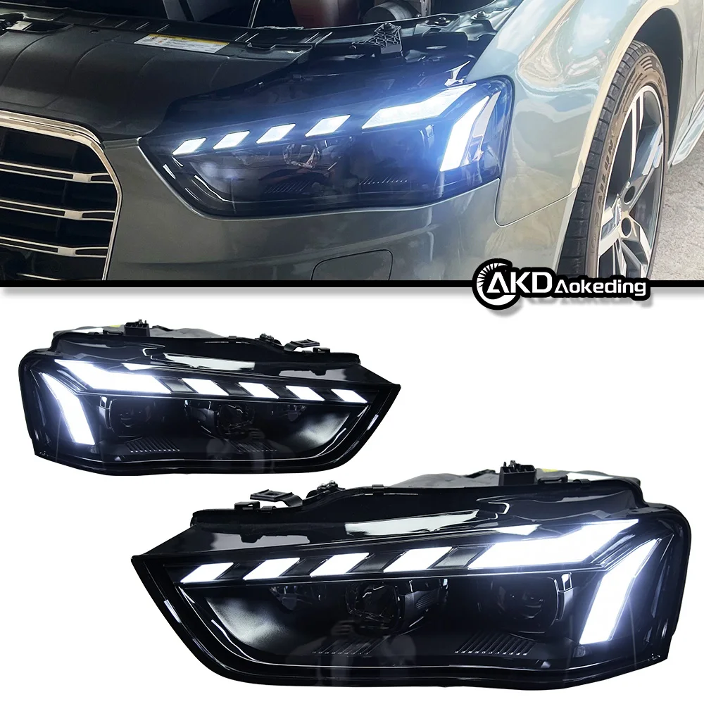 

Автозапчасти для A4 B8.5 фары 2013-2016 RS5 дизайн стиль светодиодный дневные огни двойной проектор DRL модифицированные автомобильные аксессуары