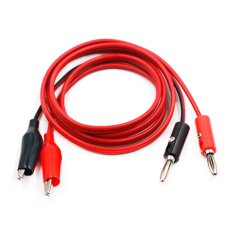 Alligator Clips Test Clip Test Leads Test Lead Cable Test Lead Wire Test Cable Lead Test Cable Test Cable Connector Test Probes Electrical Test Wire Electric Test Clamp Test Hooks Clips Electrical Clamp USB Test Leads Multimeter Pen Alligator Clip Adapter 1Pcs 4MM Dual Alligator Clip to Banana Connector Oscilloscope Test Probe Cable 1M 3FT Red Black