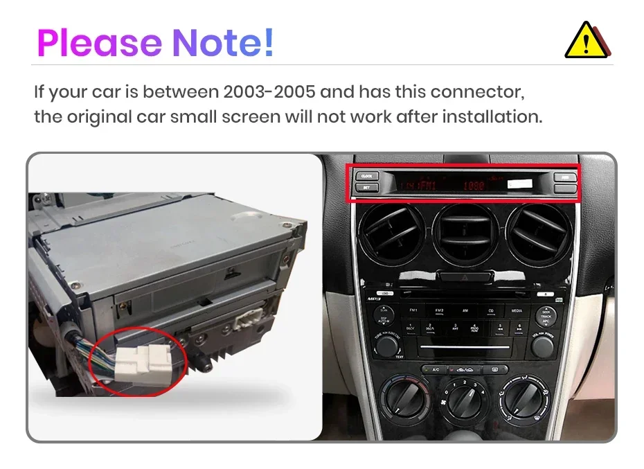 Für Mazda 6 2016 2017 - 2021 Drahtlose CarPlay für Apple Android Auto Auto Radio GPS IPS RDS FM WiFi BT 4G 8Core Multimedia Stereo – Detail 1