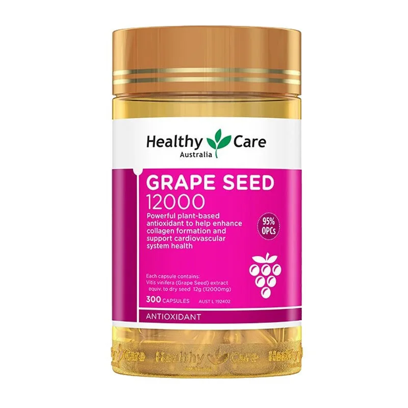 

Australia Healthy Care HC Grape Seed Extract Tablets Capsules OPC Procyanidins Australia 300 Capsules