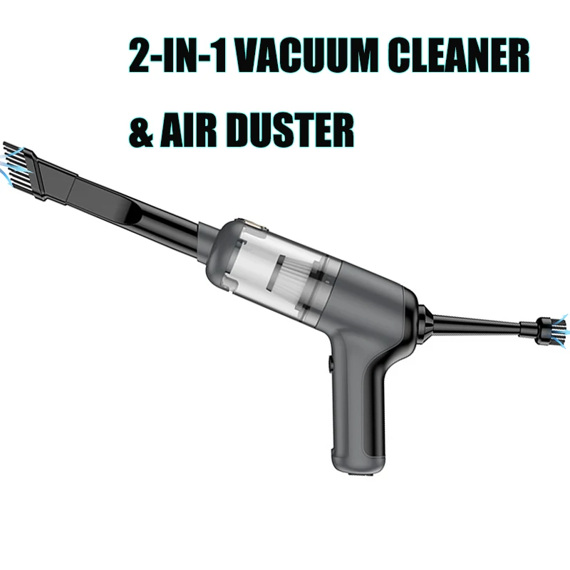 Car Vacuum Cleaner Cordless Rechargeable Handheld Vacuum and Mini Air Blower 2-in-1 for Car Home Keyboard Pet Hair Cleaning